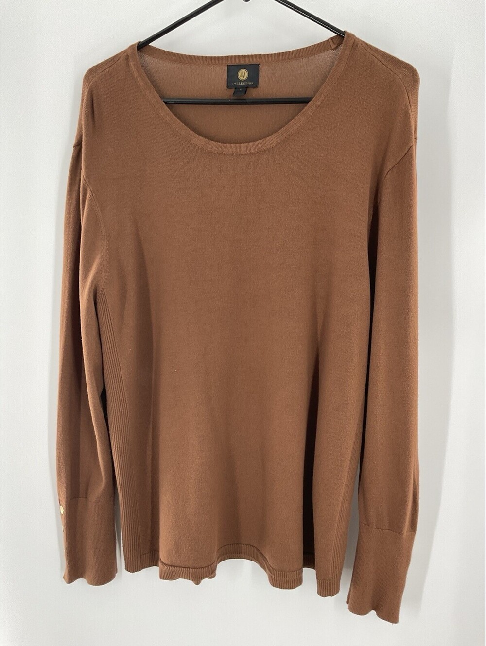 JM Collection Women’s Extra Large Brown Tight Knit  Sweater 116